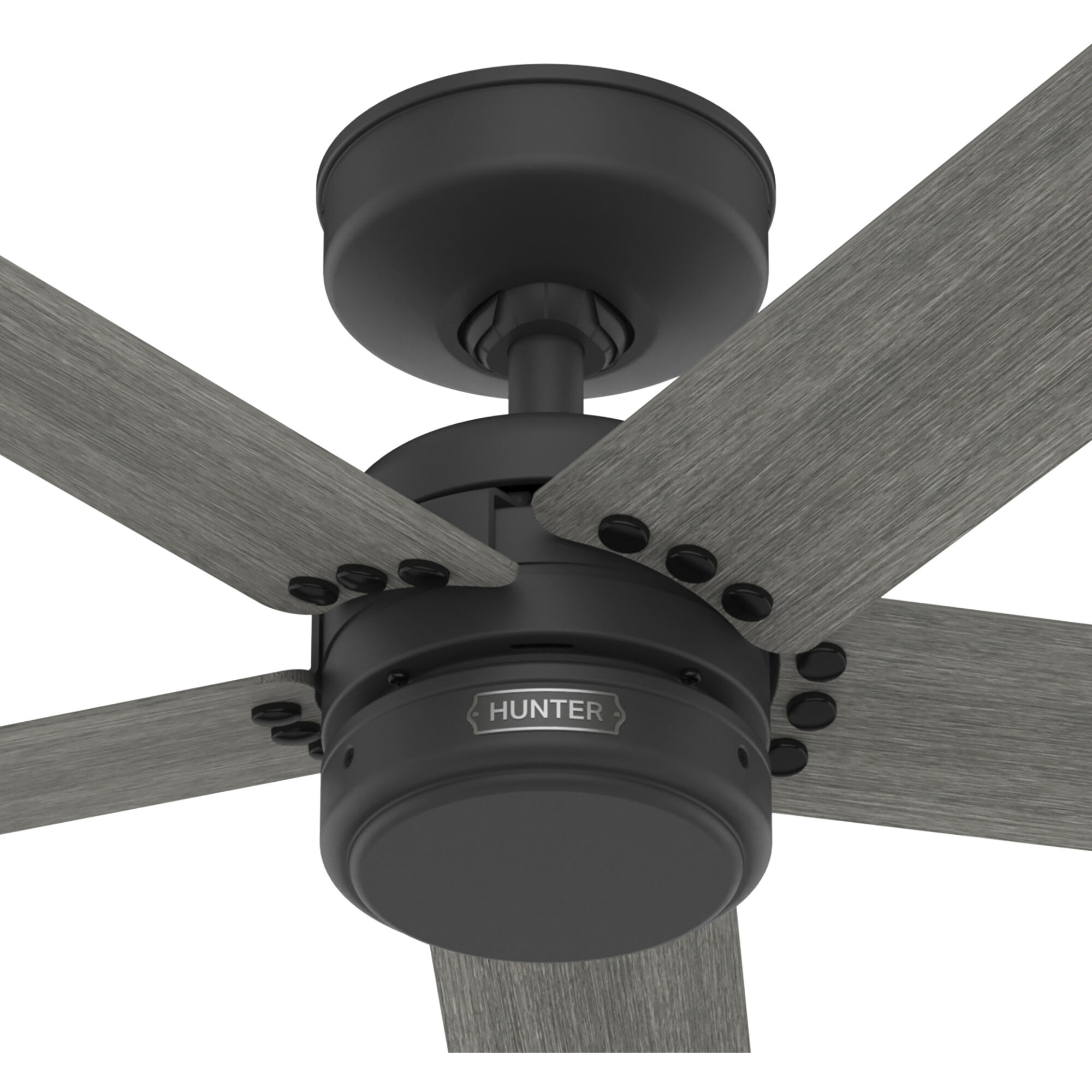 Burton 52 inch Matte Black with Dark Gray Oak Blades Outdoor Ceiling Fan