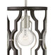 Portico LED 8 inch Glacial with Metallic Matte Bronze Indoor Pendant Ceiling Light