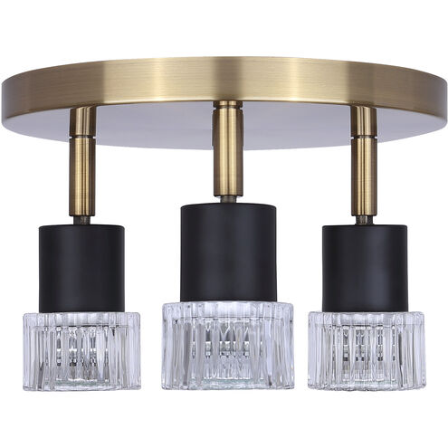 Elsee 3 Light Black/Gold Track Lighting Ceiling Light