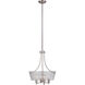 Neighborhood Tyler 4 Light 19 inch Brushed Polished Nickel Foyer Light Ceiling Light in Clear Seeded, Neighborhood Collection
