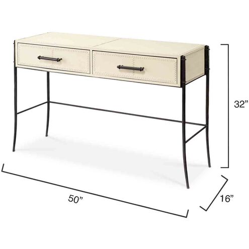 Nevado 50 inch Off White and Black Console Table