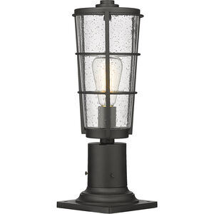 Helix 1 Light 17.25 inch Black Outdoor Pier Mounted Fixture