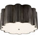 Alexa Hampton Markos 4 Light 26.25 inch Gun Metal Flush Mount Ceiling Light in Frosted Glass, Grande