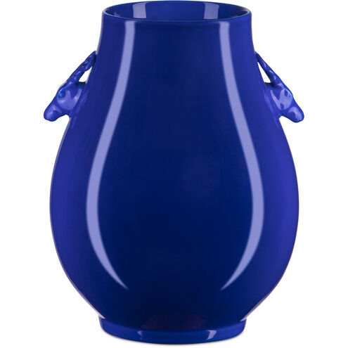 Ocean Blue 13.75 X 10.25 inch Deer Ears Vase