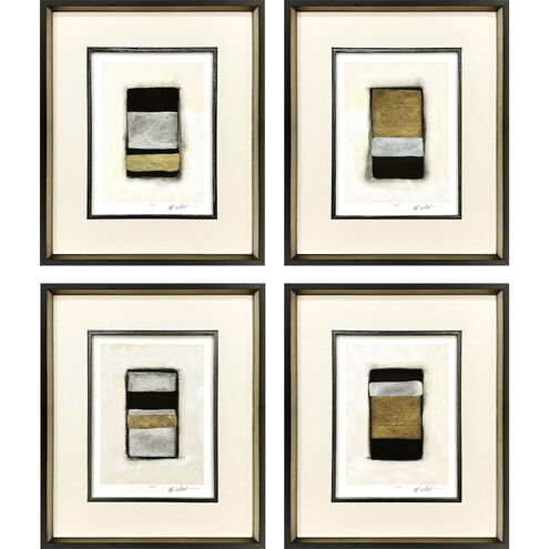 Metallic Markers Black and Beige and Metallic and Neutral Framed Art