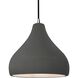 Radiance LED 11.5 inch Gloss Grey and Brushed Nickel Pendant Ceiling Light