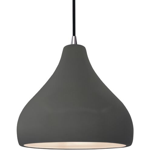 Radiance LED 11.5 inch Gloss Grey and Brushed Nickel Pendant Ceiling Light