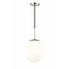 Paige 1 Light 11 inch Polished Nickel Pendant Ceiling Light
