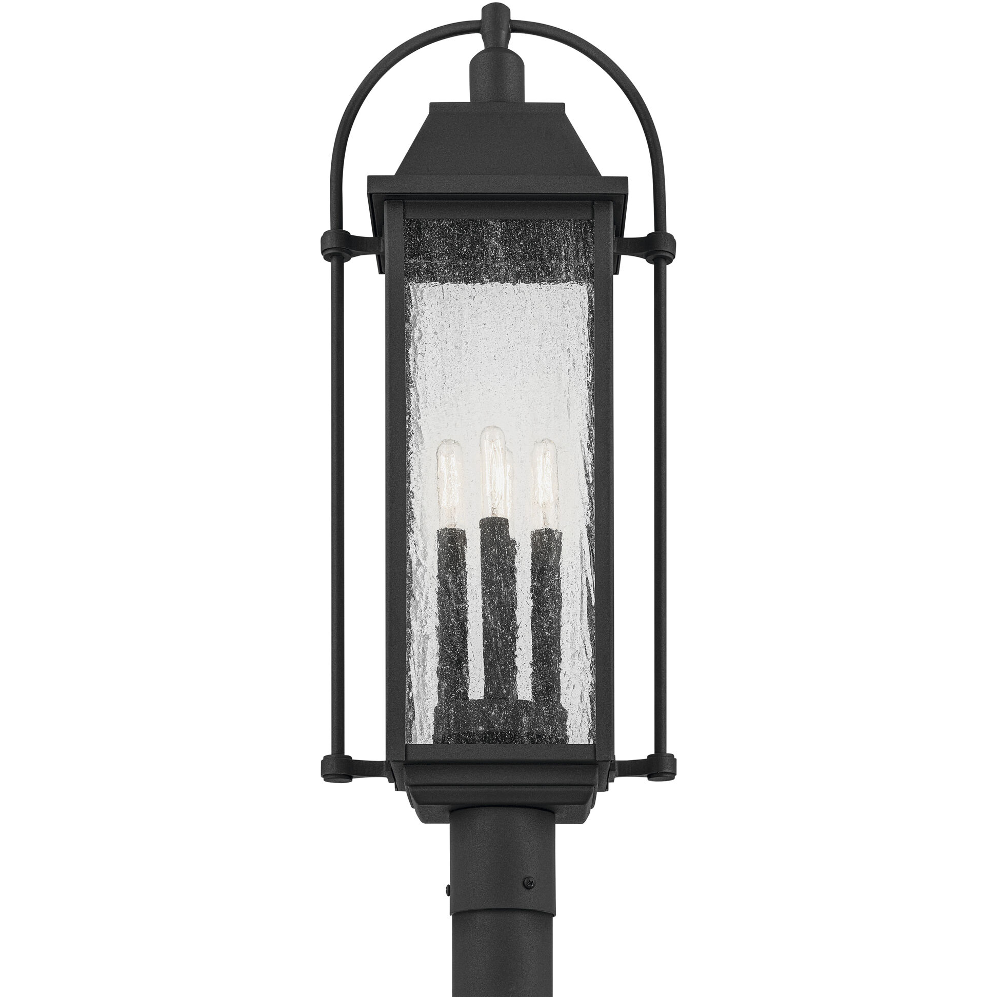 Harbor Row 4 Light 27.25 inch Textured Black Outdoor Post Lantern