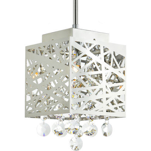 Eternity 1 Light 6 inch Chrome Drum Shade Mini Pendant Ceiling Light