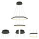 Senary LED 24 inch Black Foyer Chandelier Ceiling Light