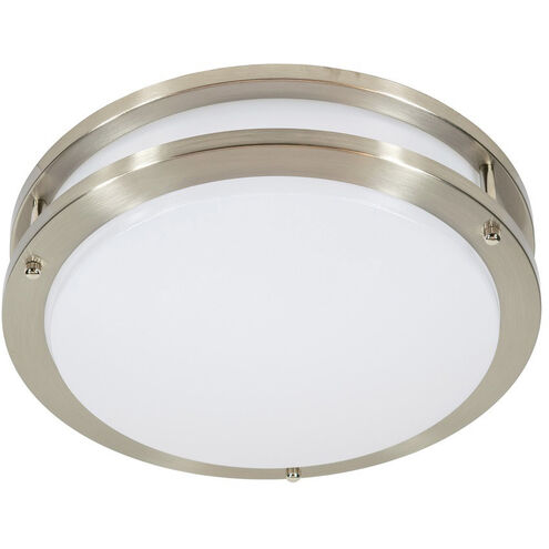 Luke LED 12 inch Brush Nickel Flush Mount Ceiling Light