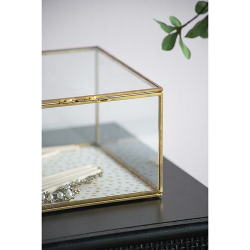 Marigold 5.7 inch Gold and Clear Decorative Boxes