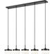 Renaud LED 46 inch Matte Black Linear Chandelier Ceiling Light