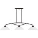 Somerset 3 Light 50 inch English Bronze Linear Chandelier Ceiling Light