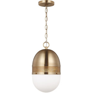 Bea 1 Light 9 inch Satin Brass Pendant Ceiling Light