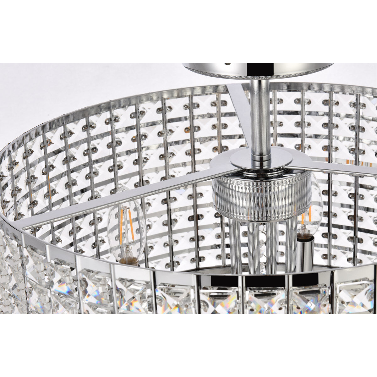 Elise 4 Light 17 inch Chrome Flush Mount Ceiling Light