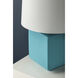Hawley 21 inch 15.00 watt Aged Brass and Ceramic Gloss Turquoise Table Lamp Portable Light