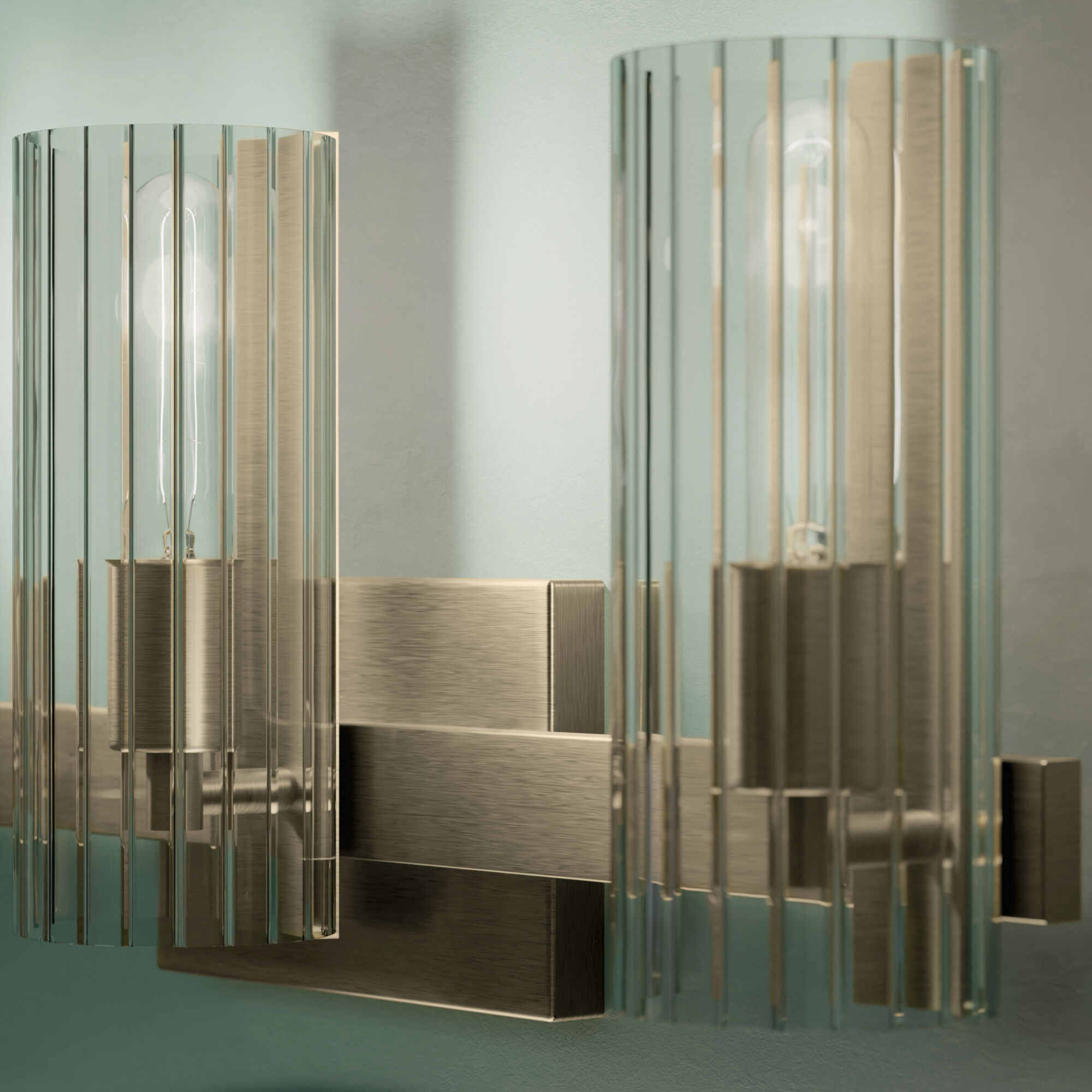 Jemsa 3 Light 22.75 inch Champagne Bronze Bath Bracket Wall Light, 3 Arm