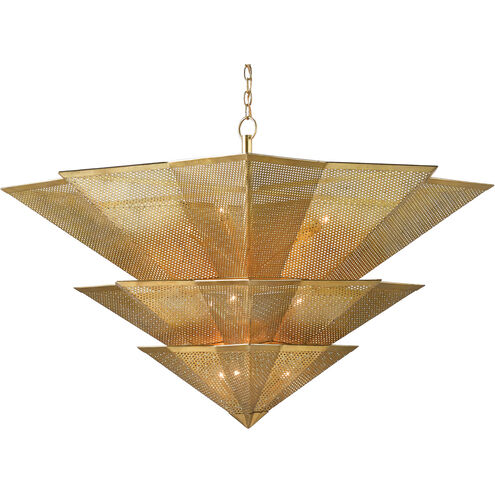 Hanway 9 Light 49 inch Antique Gold Leaf Chandelier Ceiling Light