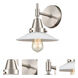 Caden 1 Light 9 inch Satin Nickel Sconce Wall Light in Matte White Glass
