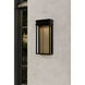 Clyne LED 15 inch Sand Coal Black and Legacy Brass Outdoor Wall Sconce