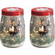 Reindeer Clear with Red Holiday Lightscape