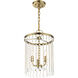 Elizabeth 3 Light 11 inch Antique Brass Pendant Chandelier Ceiling Light