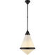 Thomas O'Brien Gale 1 Light 15.5 inch Bronze Pendant Ceiling Light in White Glass, Large