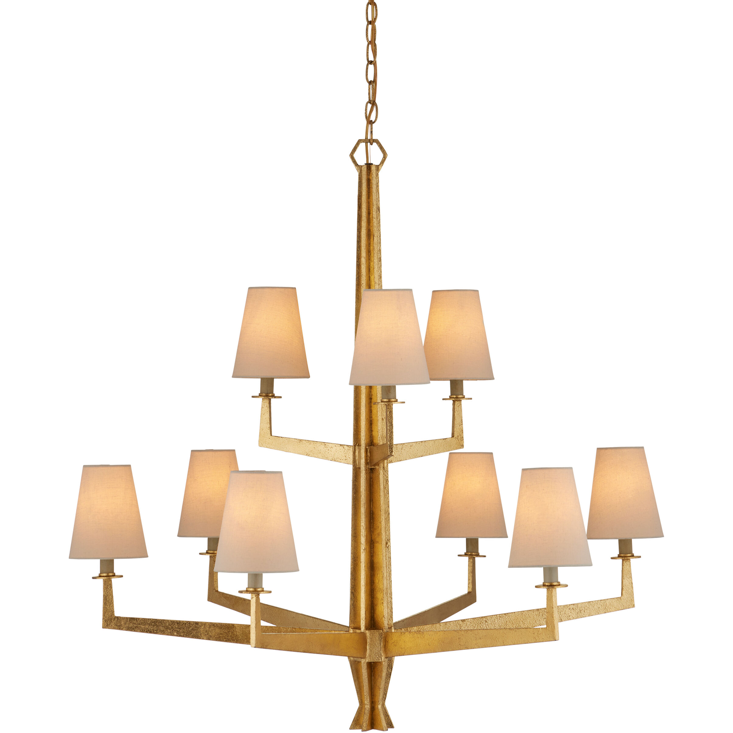 Goldfinch 9 Light 36 inch Washed Lucerne Gold Chandelier Ceiling Light, Large
