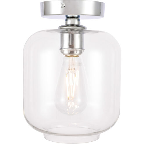 Collier 1 Light 7 inch Chrome Flush Mount Ceiling Light