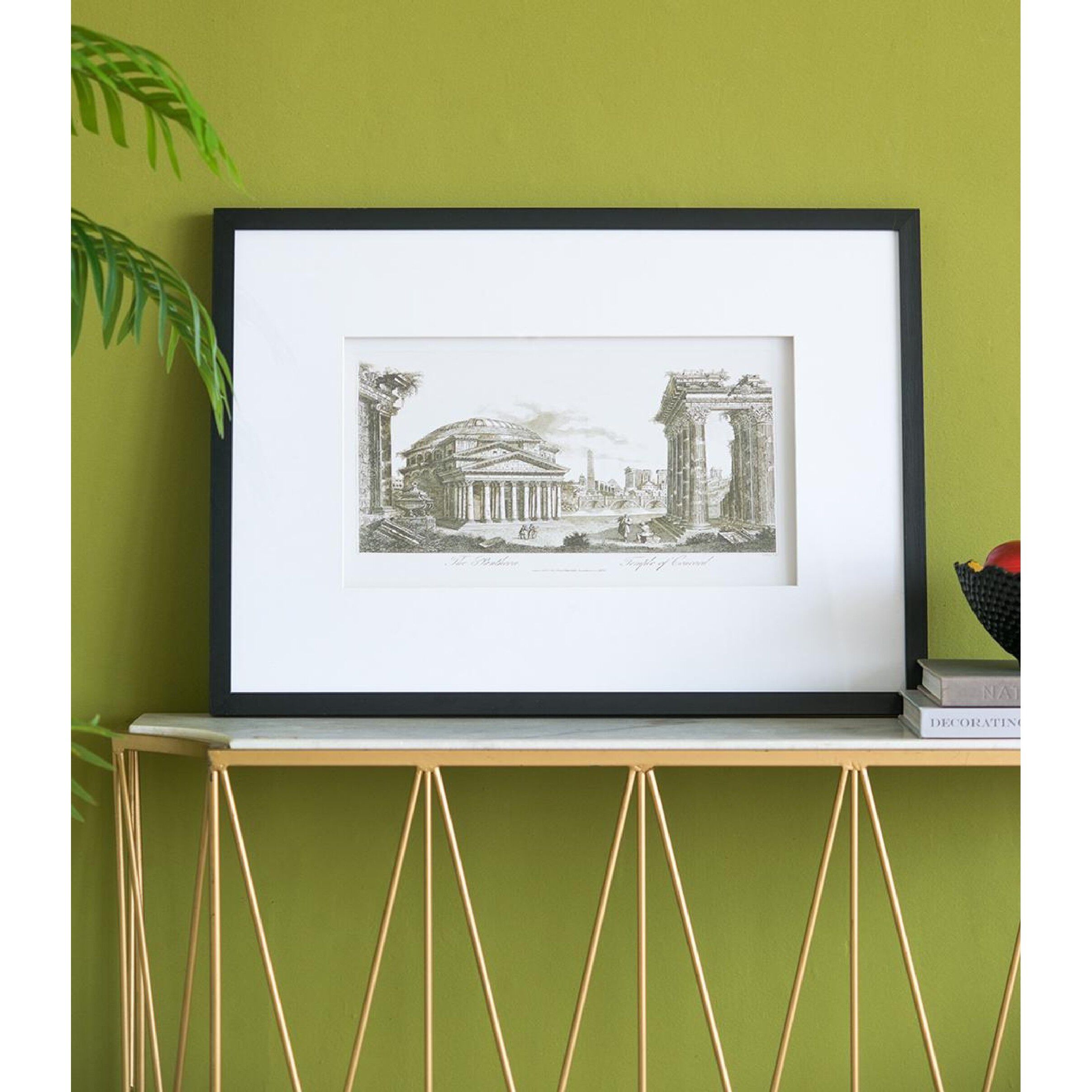 Smithsonian Black and Beige and Black Wall Art, The Pantheon Temple of Concord