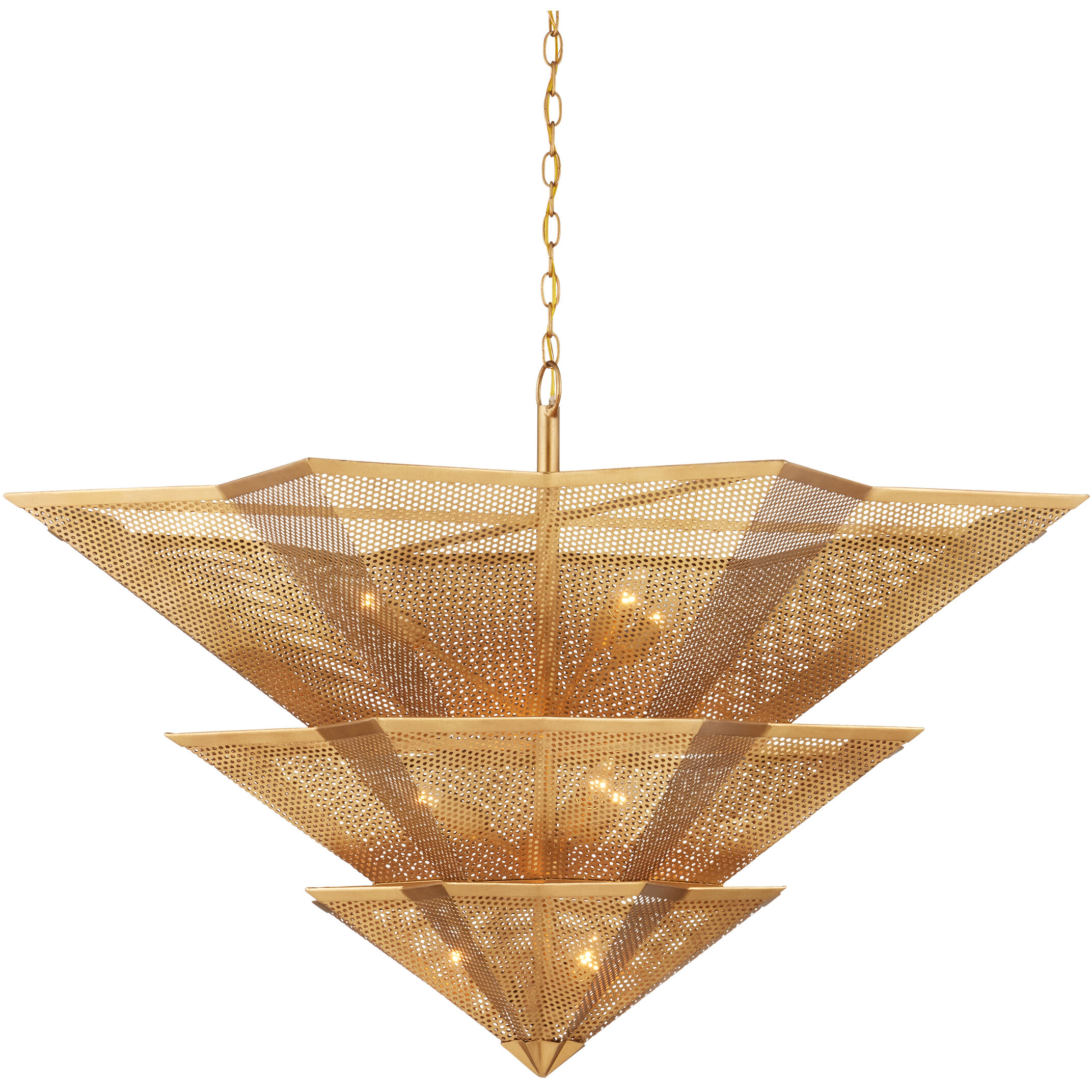 Hanway 9 Light 48.5 inch Antique Gold Leaf Chandelier Ceiling Light