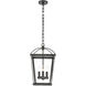 Manor 4 Light 12 inch Urban Bronze Pendant Ceiling Light