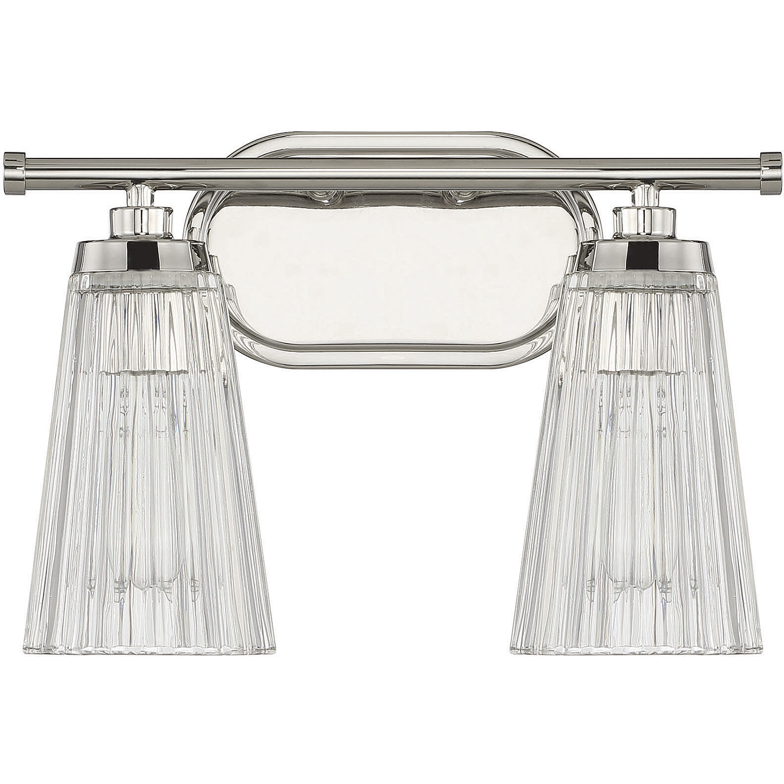 Chantilly 2 Light 14 inch Polished Nickel Bathroom Vanity Light Wall Light, Essentials