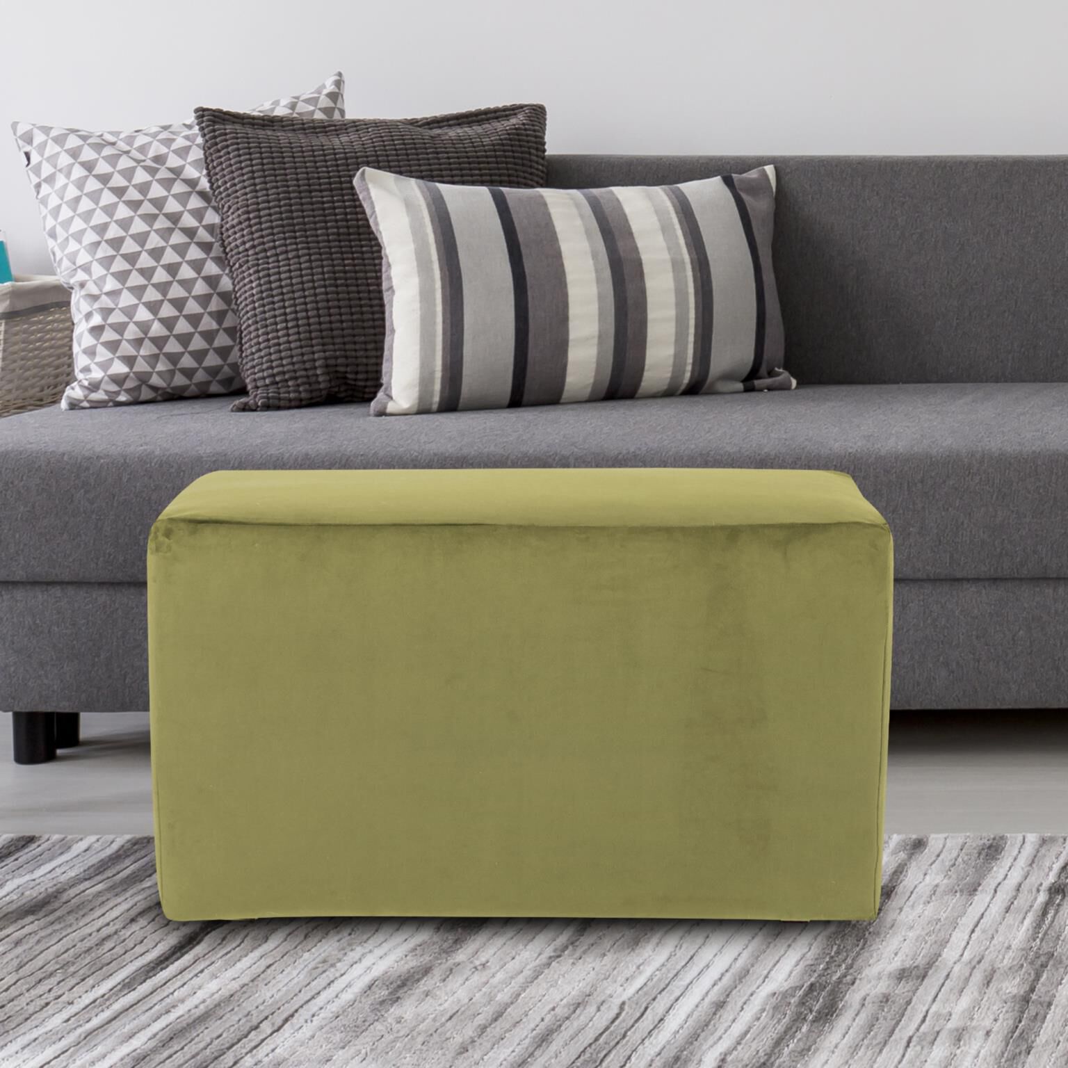 Bella 20 inch Moss Green Ottoman