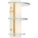 Newell 2 Light 10.25 inch Warm Brass Wall Sconce Wall Light