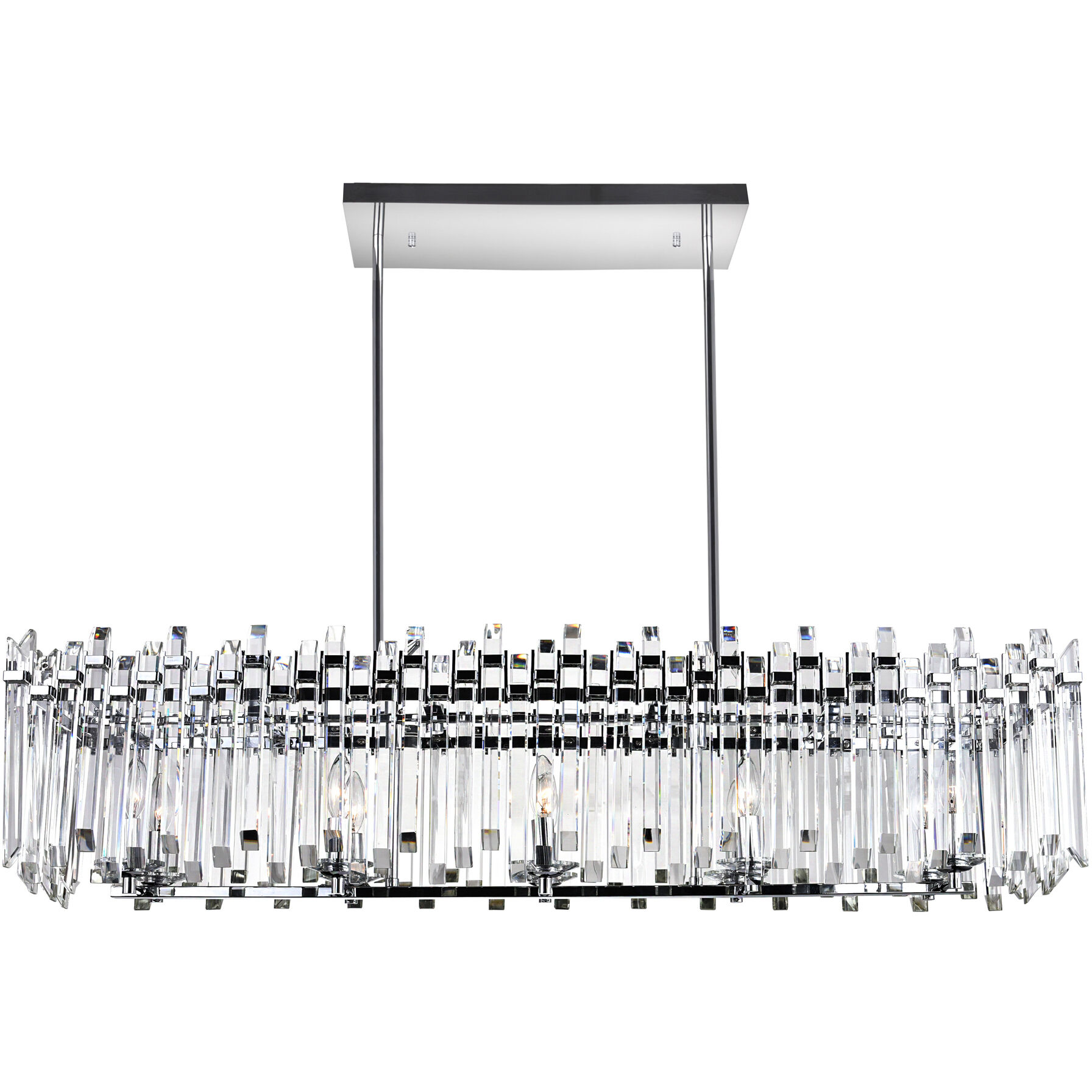 Henrietta 10 Light 47 inch Chrome Pool Table Light Ceiling Light