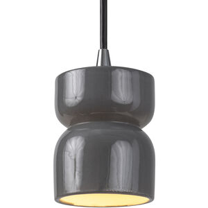 Radiance Collection 1 Light 4 inch Gloss Grey Pendant Ceiling Light