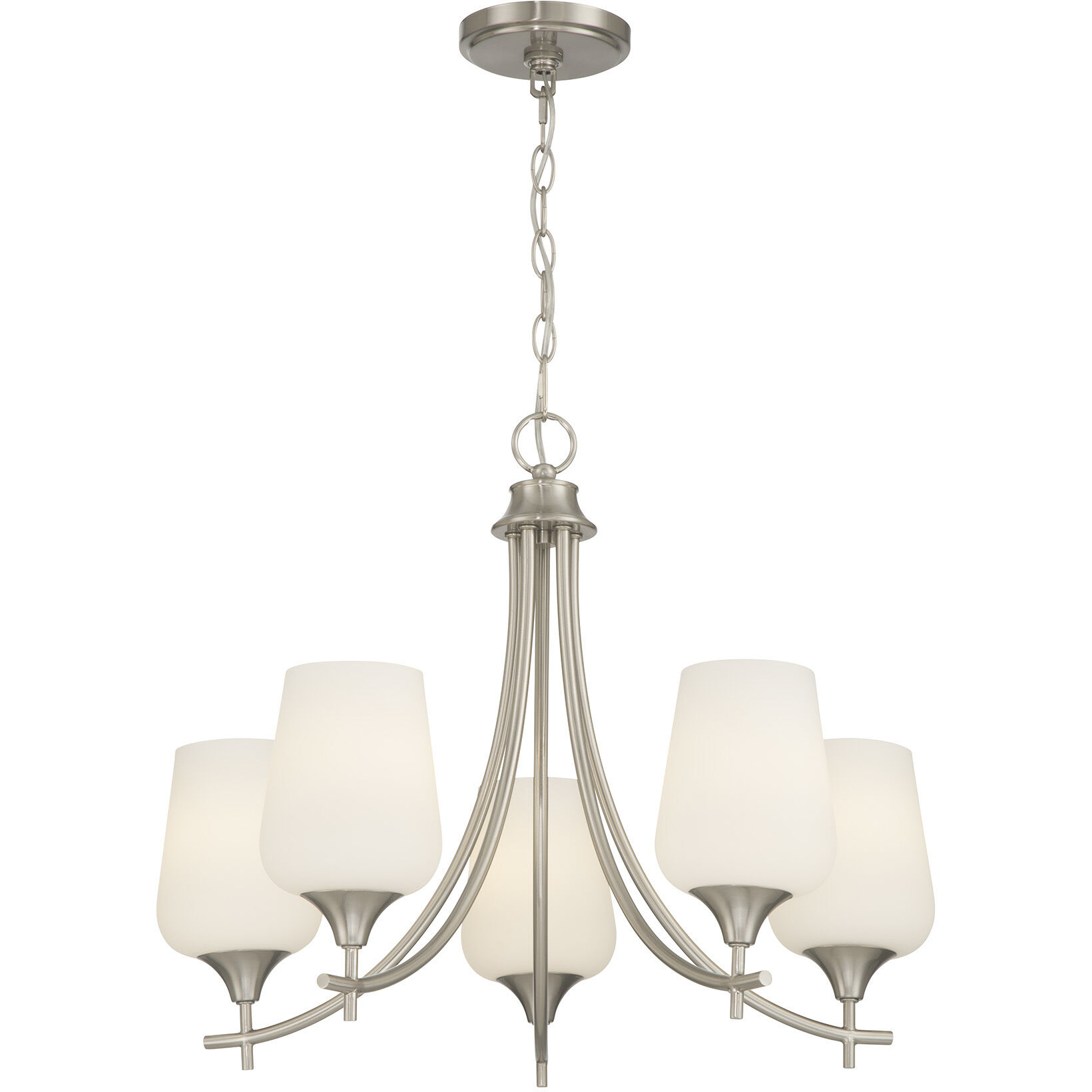 Octave 5 Light Satin Nickel Chandelier Ceiling Light, Essentials