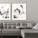 Neutral Boundary White and Blue and Black and Gray Framed Art