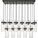 Fontaine Linear Chandelier Ceiling Light in Matte Black