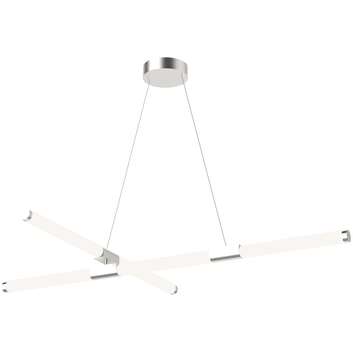 Akari LED 32.38 inch Brushed Nickel Chandelier Ceiling Light