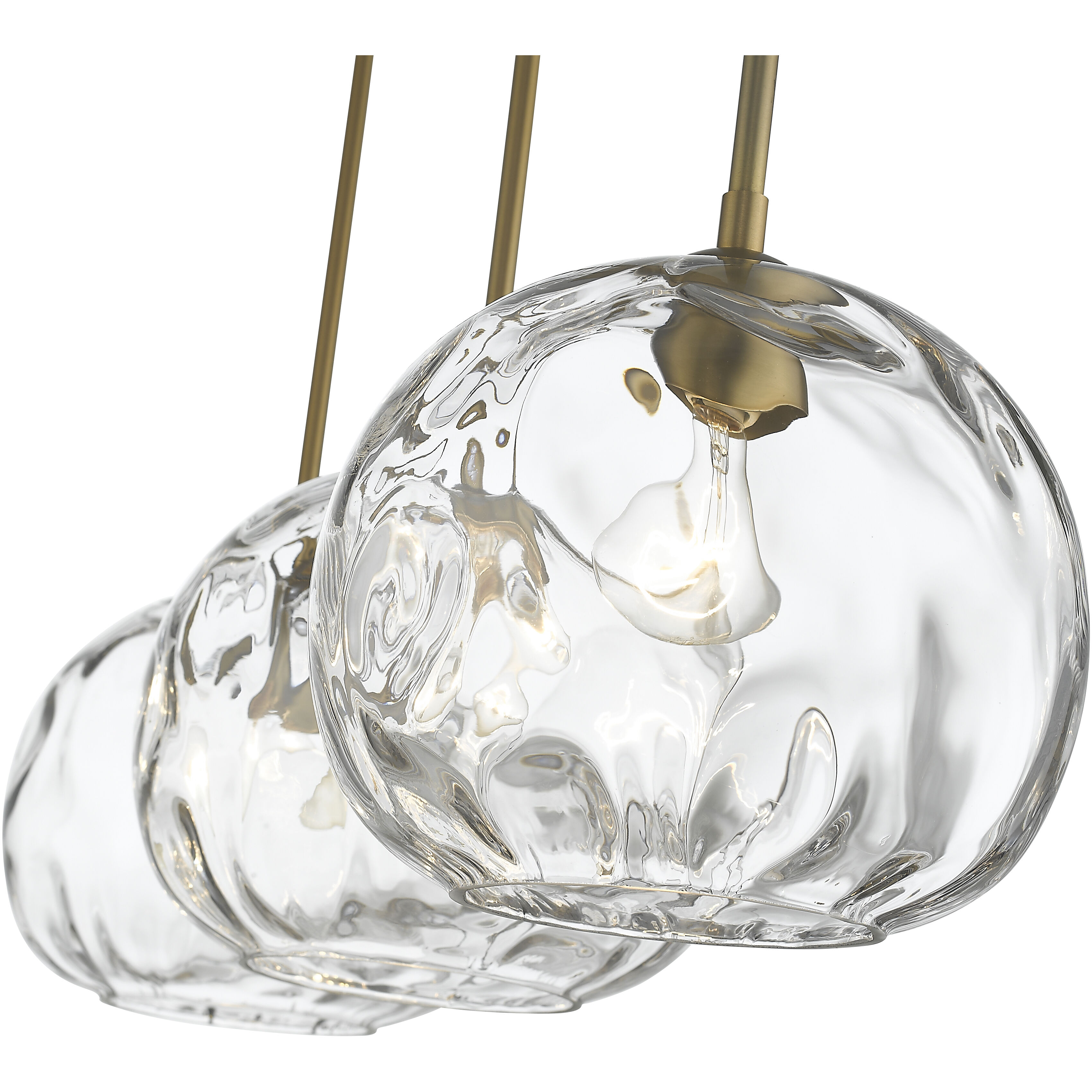 Chloe 3 Light 36 inch Olde Brass Linear Chandelier Ceiling Light