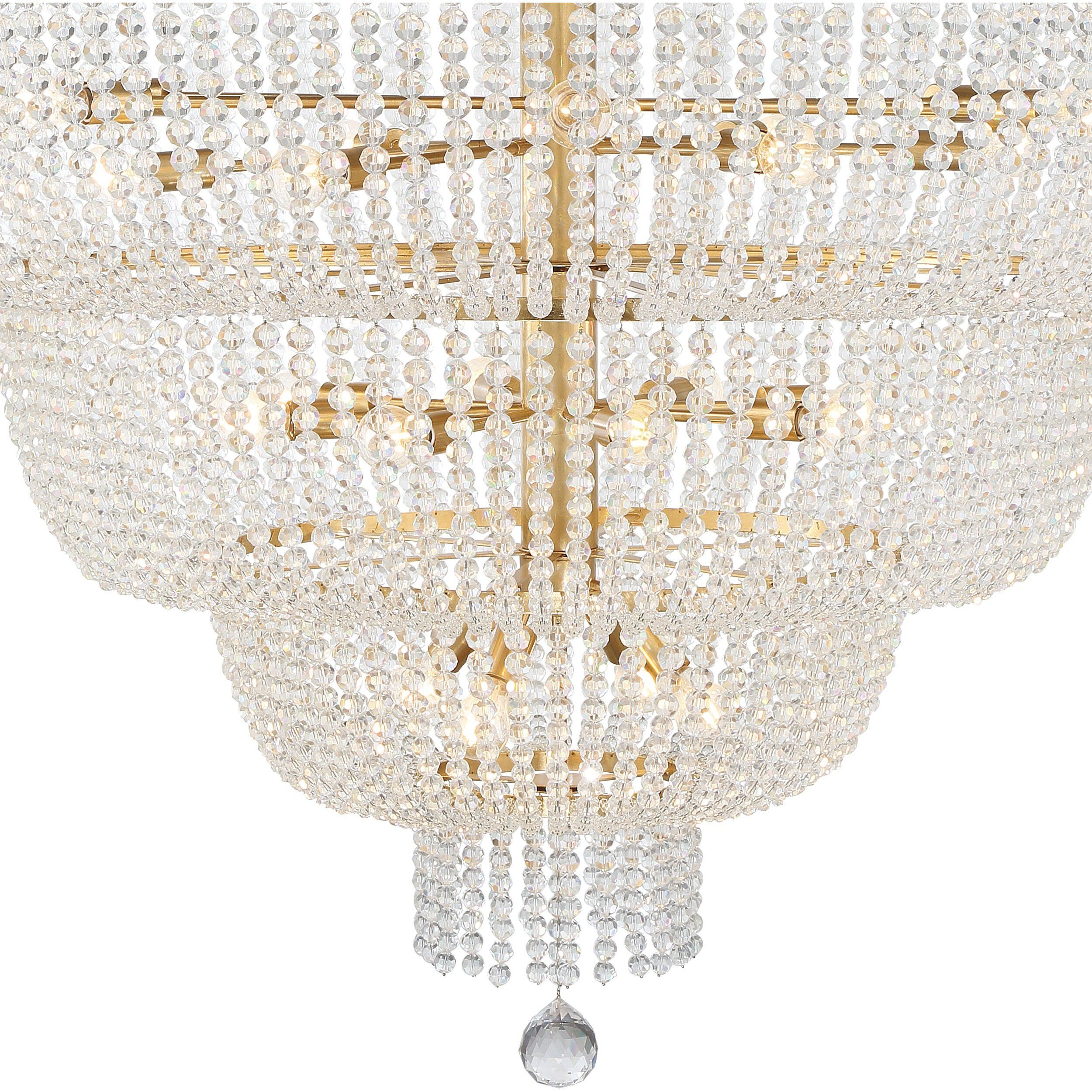 Rylee 24 Light 60 inch Antique Gold Chandelier Ceiling Light
