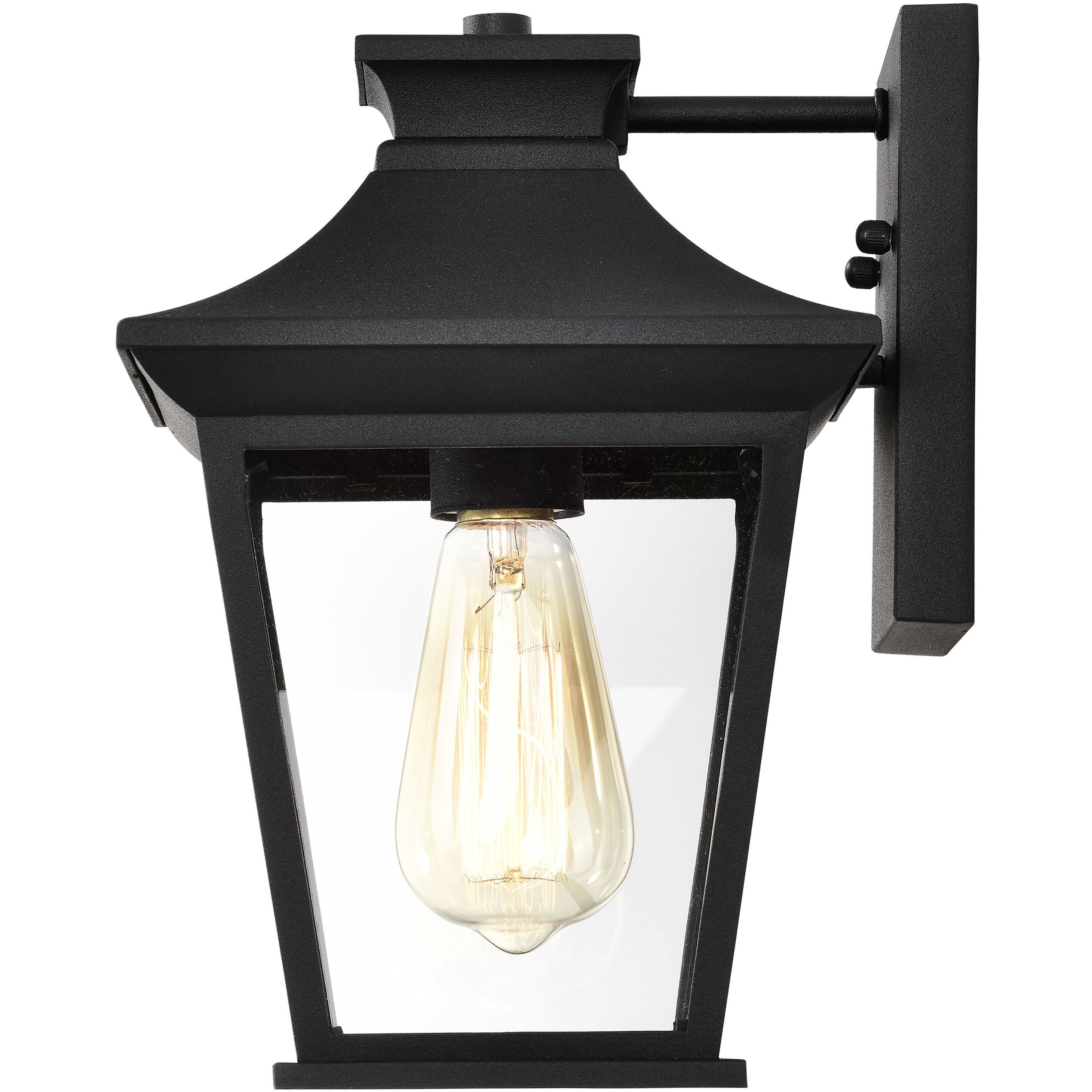 Jasper 11 inch Matte Black Outdoor Wall Lantern, Small