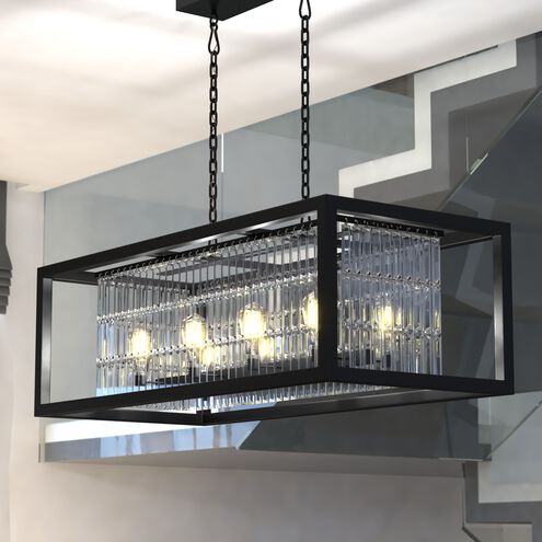 Catana LED 40 inch Oil Rubbed Bronze Linear Chandelier Ceiling Light