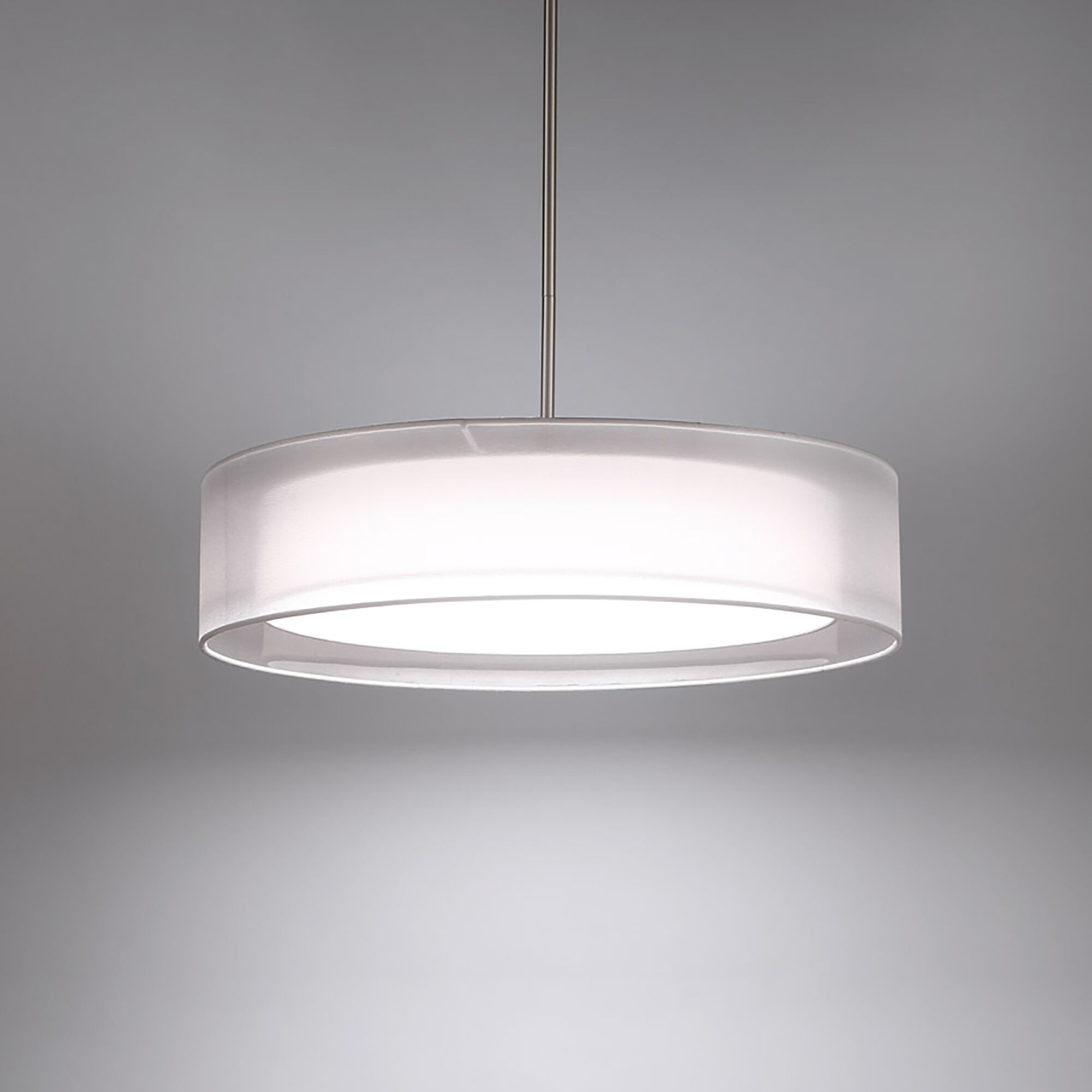 Metropolis LED 24 inch Brushed Nickel Pendant Ceiling Light in 24in.