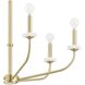 Leah 6 Light 30 inch Brushed Gold and White Chandelier Ceiling Light