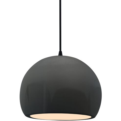 Radiance LED 7 inch Gloss Grey and Matte Black Pendant Ceiling Light